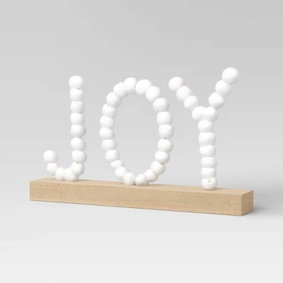 7.75" Battery Operated LED Lit 'JOY' Pom Pom Tabletop Decorative Sign - Wondershop™ - Image 3