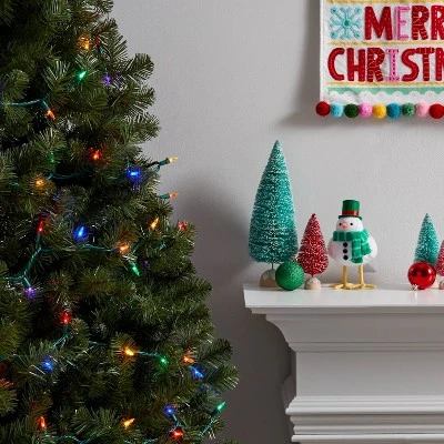 100ct LED Super Bright Mini Christmas String Lights Multicolor With Green Wire - Wondershop™