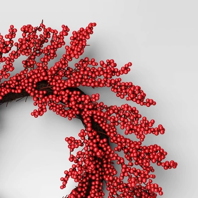 22" Cluster Berry Artificial Christmas Wreath Red - Wondershop™ - Image 2