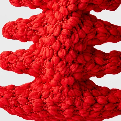 13.25" Thick Knit Tabletop Tree Red - Wondershop™