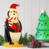 Christmas Lit Blow Mold Penguin With Gift Box Decor - Wondershop™